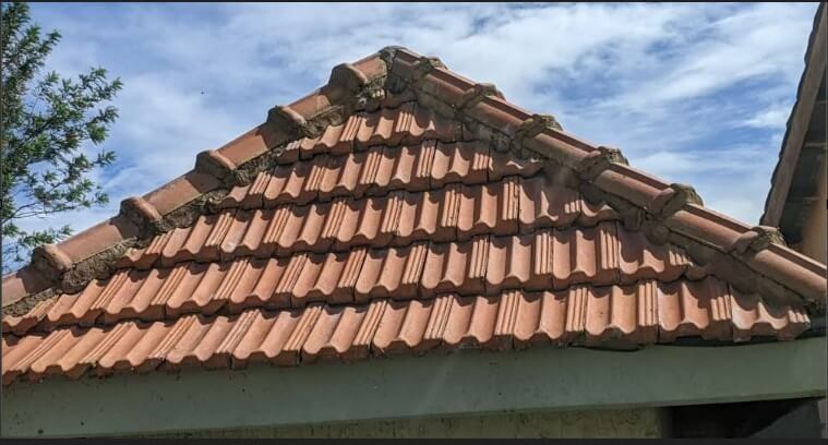 Roof tile after cleaning in Mbarara